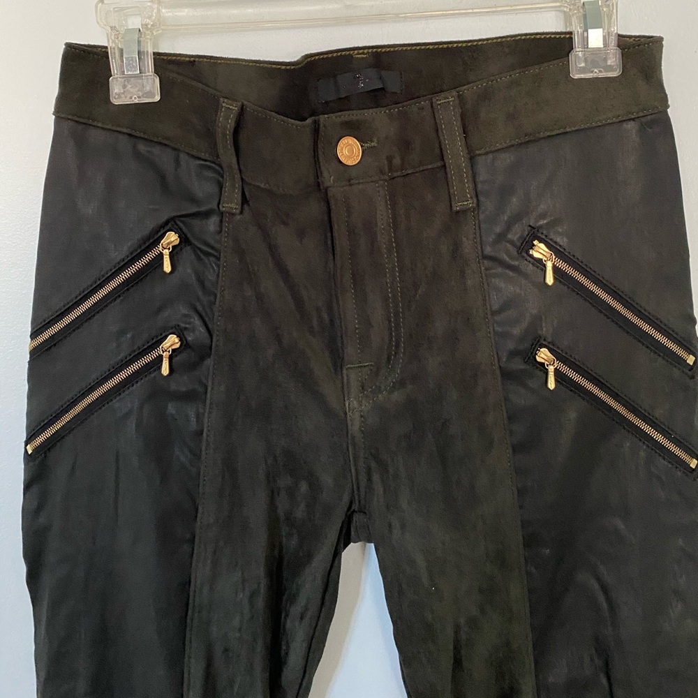 7 for all mankind Green suede skinny jean